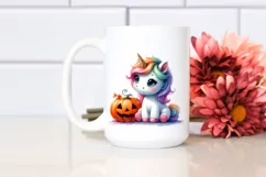 Cute Unicorn Pumpkin Halloween | Sublimation | Clipart Product Image 2