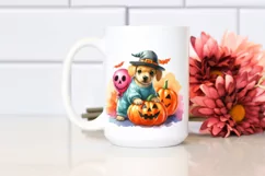 Cute Dog Pumpkin Halloween | Sublimation | Clipart Product Image 2