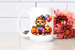 Cute Baby Dog Halloween Sublimation Clipart Product Image 2