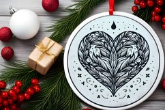 Round Christmas Ornament Sublimation|Clipart Product Image 2