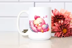 Colorful Baby Chicken Sleeping | Sublimation | Clipart Product Image 2