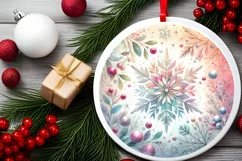 Round Christmas Ornament Sublimation|Clipart Product Image 2