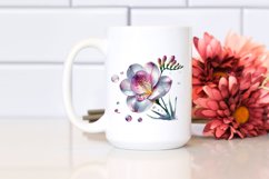 Shiny Freesia Watercolor | Clipart Product Image 2