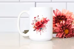 Colorful Redish Watercolor Splash | Sublimation | Clipart Product Image 2
