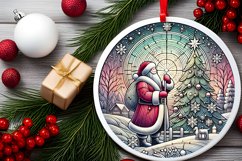 Round Christmas Ornament Sublimation|Clipart Product Image 2