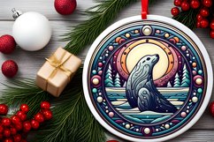 Round Christmas Ornament Sublimation|Clipart Product Image 2