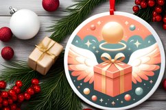 Round Christmas Ornament Sublimation|Clipart Product Image 1