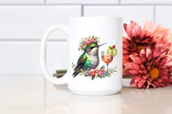 Young Hummingbird Wreath Cocktail Centered Watercolor | Product Image 2