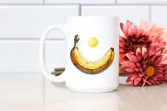Banana Watercolor Centered | Sublimation Clipart Product Image 2