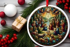 Round Christmas Ornament Sublimation|Clipart Product Image 2