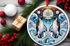 Round Christmas Ornament Sublimation|Clipart Product Image 1