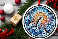 Round Christmas Ornament Sublimation|Clipart Product Image 1