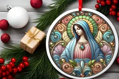 Round Christmas Ornament Sublimation|Clipart Product Image 1