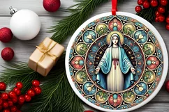 Round Christmas Ornament Sublimation|Clipart Product Image 1