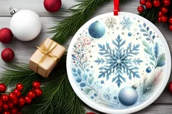 Round Christmas Ornament Sublimation|Clipart Product Image 2