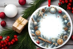 Round Christmas Ornament Sublimation|Clipart Product Image 2