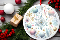 Round Christmass Ornament PNG Product Image 2