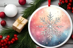 Round Christmas Ornament Sublimation|Clipart Product Image 2