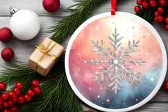 Round Christmass Ornament PNG Product Image 2