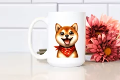 Colorful Shiba Inu Watercolor | Clipart Product Image 2