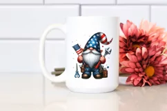 Patriotic Locksmith Gnome Watercolor Clipart Product Image 2