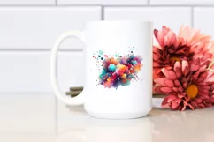 Colorful Watercolor Particles | Sublimation | Clipart Product Image 2