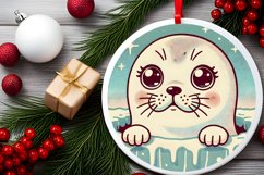 Round Christmas Ornament Sublimation|Clipart Product Image 2