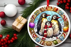 Round Christmas Ornament Sublimation|Clipart Product Image 2