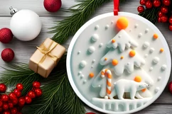 Round Christmas Ornament Sublimation|Clipart Product Image 1