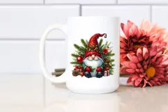 Detailed Watercolor Christmas Gnome, Transparent PNG Product Image 2