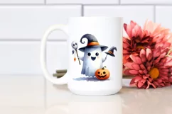 Funny Watercolor Halloween Sticker Clipart Product Image 2