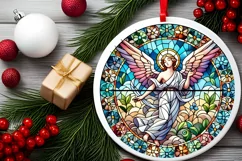 Round Christmas Ornament Sublimation|Clipart Product Image 1