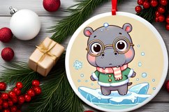 Round Christmas Ornament Sublimation|Clipart Product Image 1