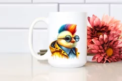 Happy Baby Chicken Watercolor PNG Product Image 2