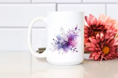 Colorful Purple Watercolor Background with Splash Product Image 2