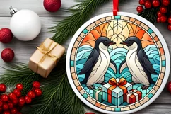 Round Christmas Ornament Sublimation|Clipart Product Image 1