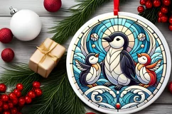 Round Christmas Ornament Sublimation|Clipart Product Image 1