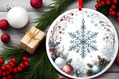 Round Christmas Ornament Sublimation|Clipart Product Image 2