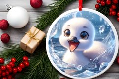 Round Christmas Ornament Sublimation|Clipart Product Image 2