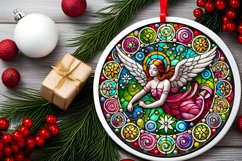 Round Christmas Ornament Sublimation|Clipart Product Image 1