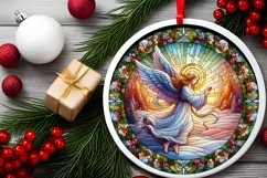 Round Christmas Ornament Sublimation|Clipart Product Image 1
