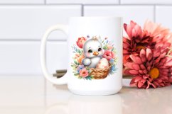 Colorful Swan in Egg Basket | Watercolor | Smiling Baby Product Image 2