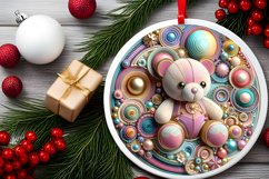 Round Christmas Ornament Sublimation|Clipart Product Image 2