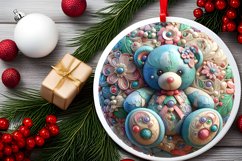 Round Christmas Ornament Sublimation|Clipart Product Image 2