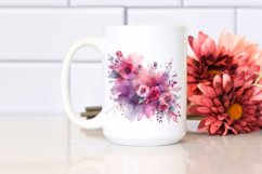 Colorful Magenta Watercolor Background with Stains Product Image 2