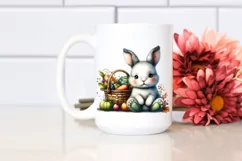 Baby Rabbit with Autumn Vegetables, Watercolor Style, Product Image 2