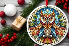 Round Christmas Ornament Sublimation|Clipart Product Image 1