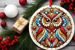 Round Christmas Ornament Sublimation|Clipart Product Image 1