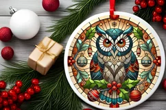Round Christmas Ornament Sublimation|Clipart Product Image 1
