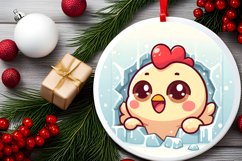 Round Christmas Ornament Sublimation|Clipart Product Image 2